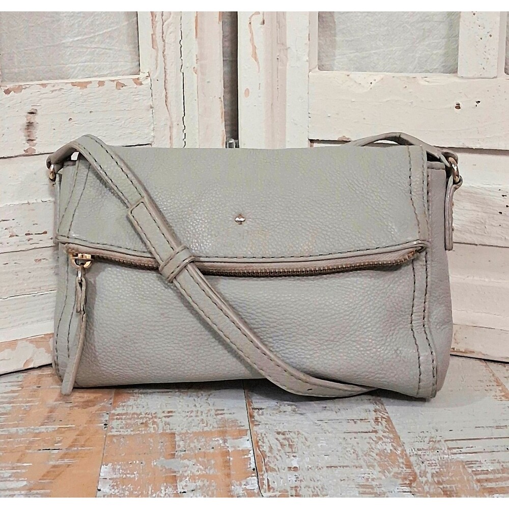 Kate Spade Cobble Hill Mini Carson Gray Leather Crossbody Bag Indie Minimalist